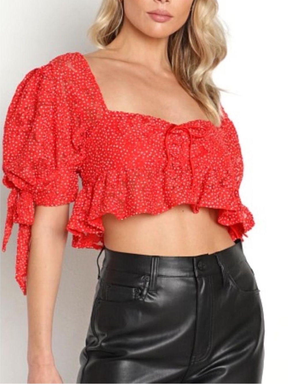 For Love & Lemons Babydoll Crop Top